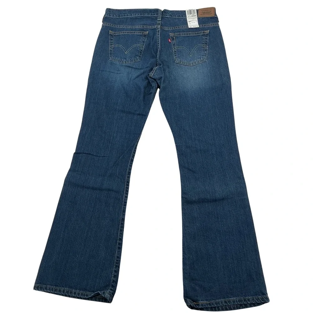 Levi's 515 Bootcut Jeans Womens 12M Blue Stretch Denim Y2K Dark Wash Cowgirl